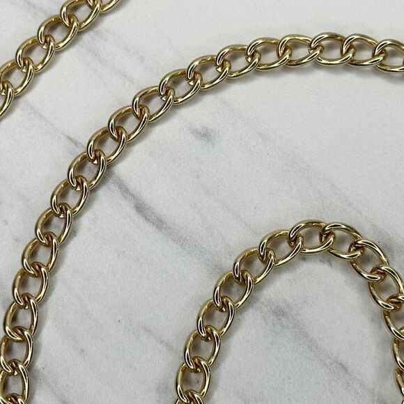 Gold Tone Chain Purse Replacement Strap 46" Crossbody ✨ - Picture 8 of 11